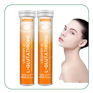 Pastillas Blanqueadoras de Piel Ausreson OEM <span class=keywords><strong>500mg</strong></span> L-glutatión, Tabletas Efervescentes de L-glutatión y Vitamina C - Product Image 1