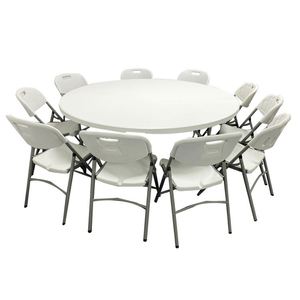 Plegable sillas de trabajo venta Set mano cubierta de plástico duro Hdpe pesado <span class=keywords><strong>Hexagonal</strong></span> silla de jardín y <span class=keywords><strong>Mesa</strong></span> - Product Image 6