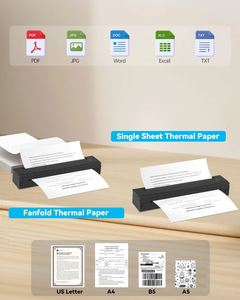 Jiuyin Thermal Transfer <b>Printer</b> D80 Mini for for Portable 2600mAh Battery 203dpi Resolution Thermal Paper Office Tattoo - Product Image 3