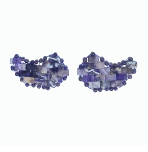 Masque de massage en améthyste naturelle tissé à la main pour compresses froides, outil réutilisable de soin des yeux en cristal pour soulager les cernes - Product Image 4