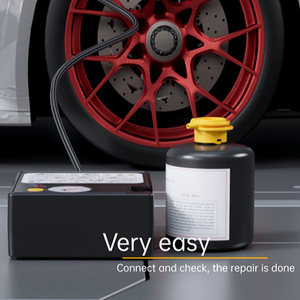 Kit de réparation de pneus d'urgence pour tous les modèles avec opération simple combine la réparation et le gonflage en un seul outil électrique rapide - Product Image 1