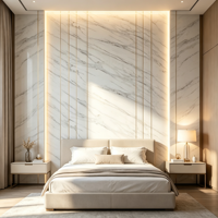 Panneau mural en marbre UV veiné onyx multicouche, feuille PVC haute brillance, décoration de fond pour grand hall commercial