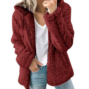 <span class=keywords><strong>Cappotto</strong></span> Elegante In <span class=keywords><strong>Pelliccia</strong></span> Sintetica Effetto Orsetto Autunno Inverno da Donna, Giacca Spessa Calda e Morbida in Pile con <span class=keywords><strong>Tasche</strong></span> e Cerniera - Product Image 5