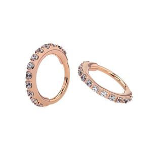 Vente en gros de créoles transparentes en acier chirurgical 316L de 20G avec cristaux de diamant pour le nez, la hélix, le tragus, le cartilage, les oreilles et les piercings corporels - Product Image 5