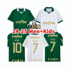 24 25 Palmeiras Dudu Voetbalshirts 2024 Thuis Groene Breno Lopes Rony G. Gomez Shirt Weg D.Barbosa Lucas Lima G. Menino Kids Kids Kit