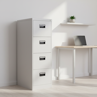 Armoires de rangement modernes en métal industriel, verrouillables, à 4 tiroirs, avec serrure à clé, pour la maison, le bureau, l'école, l'hôpital, la salle de sport