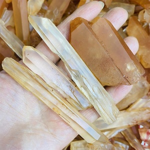 Cristal natural, espécimen de semilla de Lemurian, sin pulir, puntos de cristal rojo crudo, venta al por mayor - Product Image 5