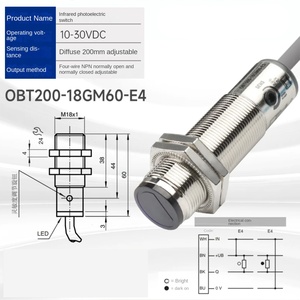 Sensor Fotoeléctrico Retroreflectivo Tipo OBS4000-18GM60-E4, Polarizado, 4m, M18, NPN, Luz/Sumisión, IP67, 10-30V DC, Interruptor Industrial - Product Image 4