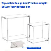 Boîte de rangement magnétique en acrylique pour cartes de jeu Pokémon, transparente avec couvercle, anti-poussière, collection ETB, présentoir