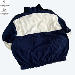 <span class=keywords><strong>Giacca</strong></span> a vento da uomo <span class=keywords><strong>oversize</strong></span> Vintage Street Jacket a contrasto bianco e nero con cerniera in poliestere - Product Image 2