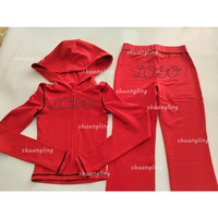 Body Suit Impression Femmes Costume LOGO Conception Haute Qualité Veste À Capuche et Pantalon Évasé Survêtement Hug Body Stretchy 2pcs Loungewear