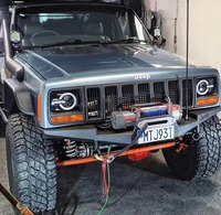 120W LED Hi Lo Faro Phare 7X6 5X7 "Faros LED Secuencial Square Off Road Phares avec Flèche Angel Eyes DRL pour Jeep