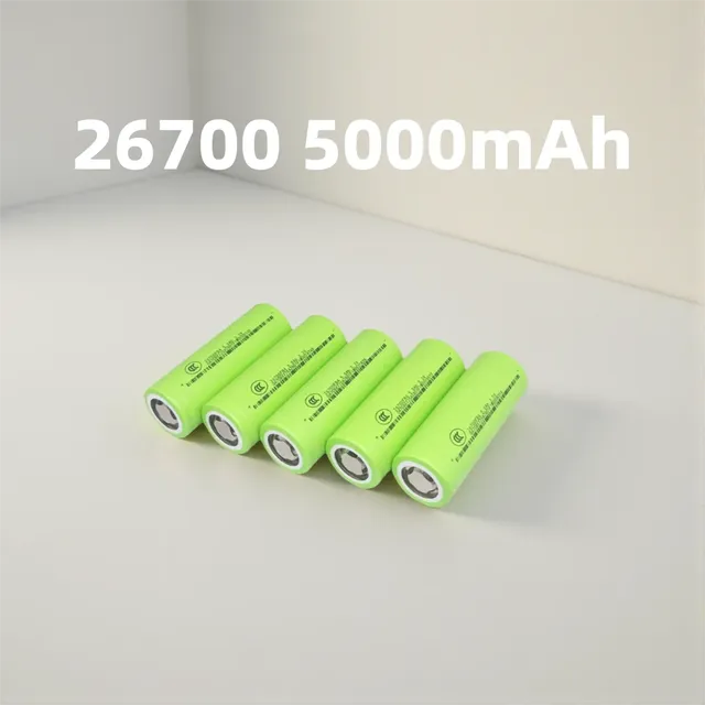 26700 3.7V 5000mAh Cylindrical Lithium Ion Rechargeable Battery Cell for Solar Energy Electric Scooters LED Lights 14500 18350