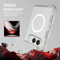 Étui de protection magnétique durable et transparent pour iPhone Duo, coque hybride antichoc en TPU+PC