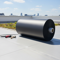 Membrane d'étanchéité de toiture en PVC, thermosoudable, tissu enduit anti-UV pour toiture plate et toiture verte