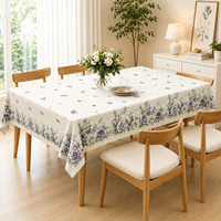 Nappe en plastique imprimée de haute qualité, nappe en PVC imperméable pour la maison, dîner, carrée