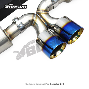ท่อไอเสียแคทแบ็กสแตนเลส 304 แบบกำหนดเองสำหรับ PORSCHE 718 Boxster/Cayman 2.0T ปี 2016-2023 ระบบวาล์วท่อเก็บเสียงสำหรับรถแข่ง รับประกัน 3 ปี - Product Image 6