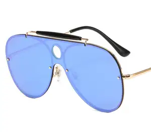 Óculos de sol estilo atirador aviador, óculos de sol estilo vintage, modelo de marca de furos, 2020