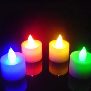colorful changing light battery electric candle led candle light