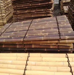 Smoked Dark Bamboo Fence Panel Vườn Màn Hình Riêng Tư