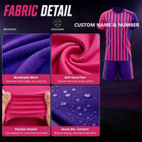 Ensemble de maillots de foot personnalisés OEM ODM sublimés pour hommes, avec short, logo, nom et numéro personnalisés pour les matchs et les entraînements d'équipe
