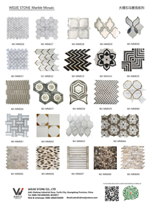 Kipas Besar Bentuk Marmer Putih Ubin Mosaik untuk Kamar Mandi Dinding dan Lantai - Product Image 6