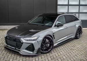 Pour Audi <span class=keywords><strong>RS6</strong></span> MSY Style Kits complets en fibre de carbone sèche <span class=keywords><strong>Mansory</strong></span> Kit de carrosserie pare-chocs avant diffuseur arrière aile arrière - Product Image 3