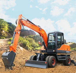 Excavatrice sur roues chinoise économique de 13, 15, 18 et 21 tonnes, excavatrice hydraulique sur roues avec godet - Product Image 2