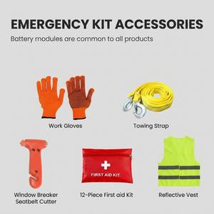 Kit <span class=keywords><strong>d</strong></span>'urgence multifonctionnel pour véhicule BAYU, lampe de travail LED, marteau de sécurité, triangle de signalisation, kit <span class=keywords><strong>d</strong></span>'outils de secours routier - Product Image 3