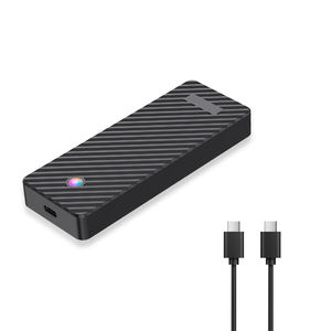 Carcasa de aluminio SSD con luz RGB M.2 Caja de disco duro Tipo-C Interfaz USB 3,2 para M2 NVME NGFF Caja de disco duro HDD SSD Box - Product Image 1