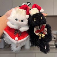 Vente en gros mignonne poupée chat en peluche cadeaux mini peluche dessin animé doux coton simulation d'animal fabricant taille de couleur personnalisée