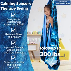 Jouets sensoriels pour l'autisme, produits de thérapie, interactifs, pour le syndrome d'<span class=keywords><strong>Asperger</strong></span>, TDAH, double couche de coton et de polyester, utilisation en intérieur, balançoire câline - Product Image 2