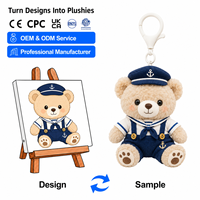 Mini porte-clés en peluche personnalisés sur le thème de l'anime, fabrication en gros de jouets en peluche, conception personnalisée de porte-clés en peluche