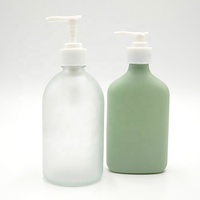 Botol Kaca Pompa Lotion Berwarna Matte dengan Tutup Ulir Berlapis Sablon untuk Sabun Tangan, Sampo, Sabun Mandi, Cairan Kosmetik