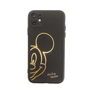 Capa de celular de carimbo de ouro para iphone 78 se xs 11 12, capa impressão personalizada do fornecedor de vendedor para o iphone caso personalizado de alta qualidade