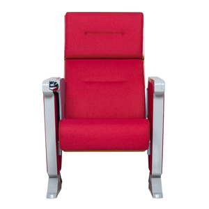 Asientos de auditorio Premium modernos para cines, salas de conferencias, teatros en casa, silla de Teatro de tela roja, reposacabezas ajustable - Product Image 5