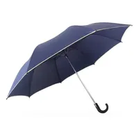 Semi-Auto Umbrella with Hook Handle, 3-Folding, China Made