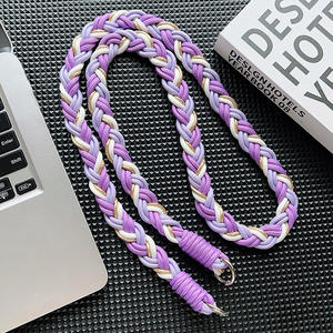 튼튼한 직조 로프 체인 귀여운 분실 방지 조절 가능 탈부착 끈 보호용 다양한 색상 휴대폰 케이스 크로스바디 스트랩 - Product Image 6