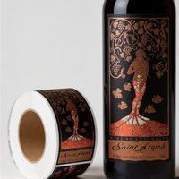 Etiquetas Personalizadas para Botellas de Vino a Prueba de Agua con Diseño de Logotipo Personalizado, Pegatinas Autoadhesivas para Fiestas, Bodas y Regalos