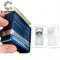 Boîte d'emballage de luxe blanche en gros pour flacons pharmaceutiques de 2 ml, 3 ml, 10 ml, avec logo holographique personnalisé et plateau en mousse