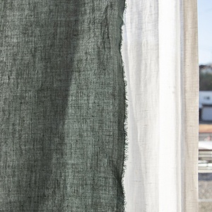 Clot 100% Linen <b>Curtains</b> Light Filtering <b>Curtains</b> Natural Color Block <b>Window</b> <b>Curtains</b> Europe Woven Solid Embroidered Custom Size - Product Image 4