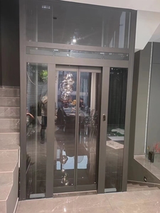 Mini elevador moderno de 2 pisos <span class=keywords><strong>para</strong></span> casa, Unidad de CA sin engranajes <span class=keywords><strong>para</strong></span> villas, elevador de escaleras con precio económico - Product Image 5