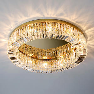 Décoration Plafond Salon Moderne Luxe rond led k9 cristal plafonnier pour chambre lampe - Product Image 1