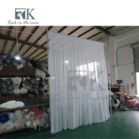 Décorations de kit de pipe de mariage avec le tuyau réglable en aluminium de rideaux en mousseline de soie