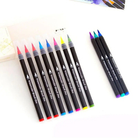 Stylos à pinceau aquarelle les plus vendus crayons marqueurs à pointe feutre colorés pour adultes ensemble de matières plastiques à colorier dans un emballage en boîte PP
