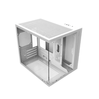 ALSEYE Casing Komputer Kaca Tempered, Casing Jendela & Desktop Gaya Gaming Panel Kaca Tempered dengan Port USB 3.0 I/O
