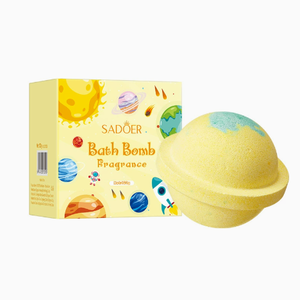 Bomba de Baño con Forma de Planeta, Bola Efervescente Aromática para Baño, Jabón para el Cuidado Corporal, Bola de Sal para Baño de Burbujas, 120g - Product Image 1