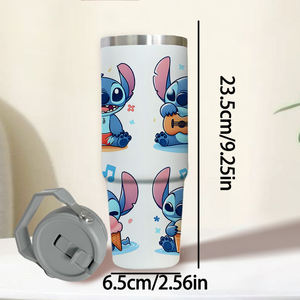 Vasos de sublimación UV de doble puntada de pared de 30oz de almacén de EE. UU. Vasos de acero inoxidable de Anime con tapa y pajitas - Product Image 3