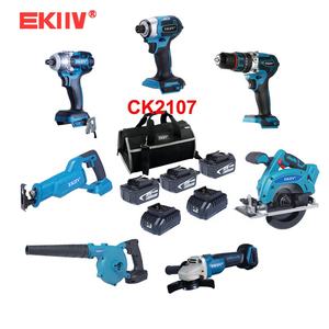 CK2108 Kits combinés sans fil de haute qualité, kit <span class=keywords><strong>combiné</strong></span> sans fil <span class=keywords><strong>professionnel</strong></span> EKIIV 18V sans balais, ensemble de 8 outils pour usage domestique - Product Image 5