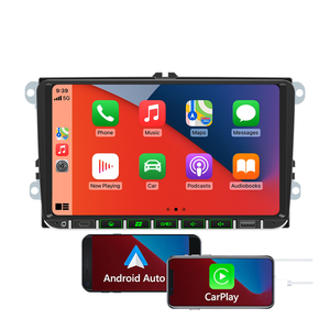 <span class=keywords><strong>Autoradio</strong></span> 9 pouces pour VW avec CarPlay et Android Auto sans fil, radio FM, Bluetooth, Mirror Link, recharge USB - Product Image 3